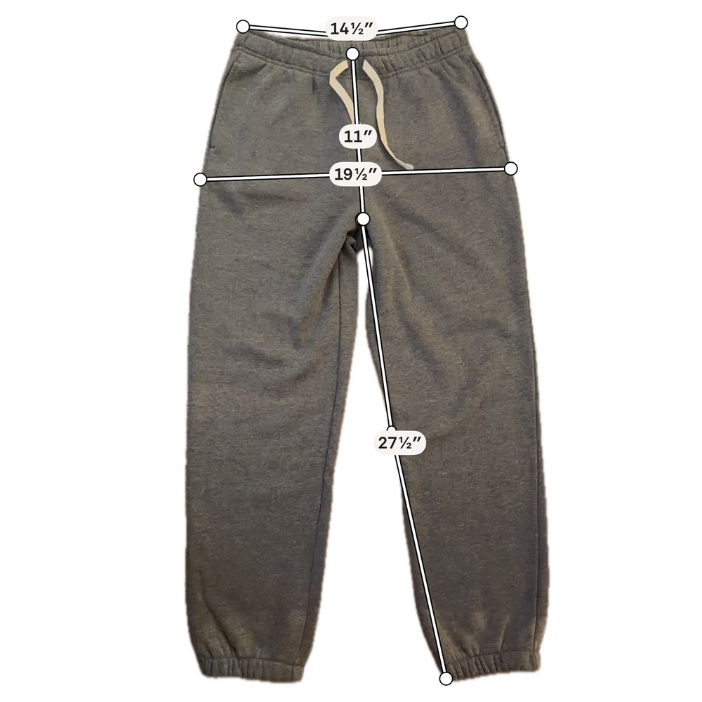 Primary Womens Fit Cozy Fleece Sweatpants Gray Joggers Medium B7 Soft - Picture 6 of 9